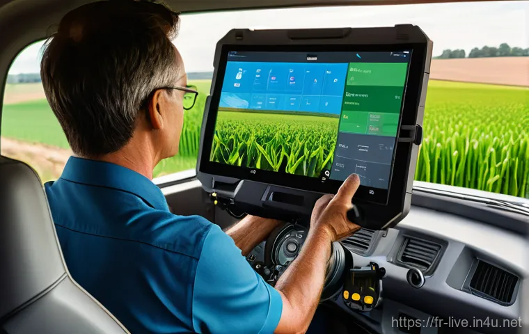 축산업 현장 안전 수칙 - **Prompt:** A calm and experienced adult male farmer, in his 50s, gently guides a large, healthy dai...